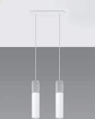 Produktbild von Hängeleuchte Weiß Grau GU10 Metall Modern Hängelampe Küche