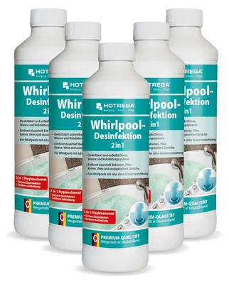 Produktbild von HOTREGA Whirlpool Desinfektion 2in1 500ml - Jacuzzi desinfizieren und entkalken Hot Tub Desinfektionsmittel