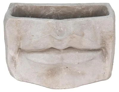 Immagine prodotto di Vaso da fiori Clayre & Eef Mouth 21x13x14 cm Pietra grigia