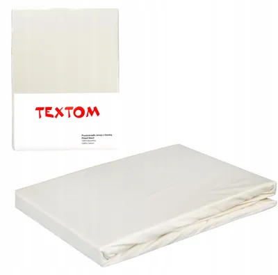 Produktbild von Textom Jersey Bettlaken 90x200cm Ecru mit Gummizug