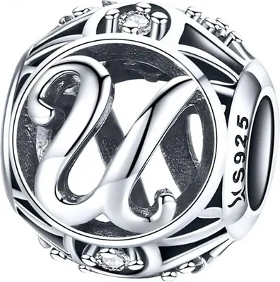 Produktbild von Pandora-Anhänger mit dem Buchstaben U, Silber 925