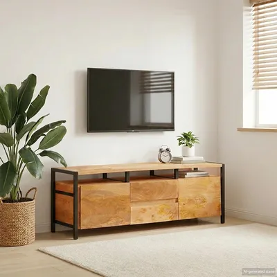 Zdjęcie produktu dla vidaXL Szafki do przechowywania brązowe 110 x 30 x 40 cm lite drewno mango