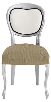 Immagine prodotto di Copertura elastica per sedia Eysa Ulises, in poliestere e cotone, colore beige, dimensioni 33 x 4 x 22 cm