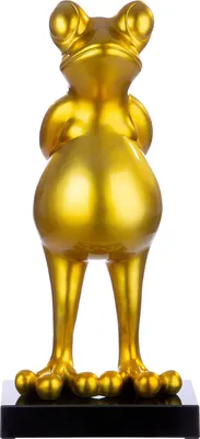 Immagine prodotto di Gilde Skulptur, Frosch, "Frog", Kunstharz, goldfarben, VE 1, L. 30 cm, B. 30 cm, H. 68 cm 52422 4063387524220