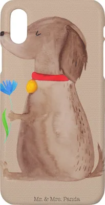 Produktbild von Mr. & Mrs. Panda Iphone 10 Handyhülle Hund Blume - Hundeglück - Geschenk, Sprüche, Hülle, Hunde, Handy, Cover, Halsband, X, Süß