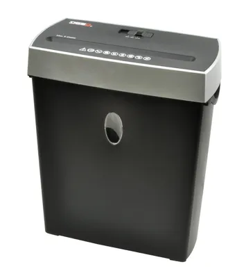 Produktbild von DESQ 20009 Aktenvernichter – 8 Blatt – 4 x 38 mm – P-4 – 11 Liter – Mattschwarz