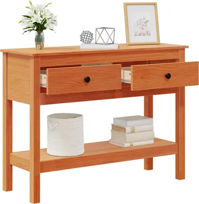 Obrázek produktu pro Konzolový stolek se zásuvkou Voskově hnědá 100 x 35 x 75 cm