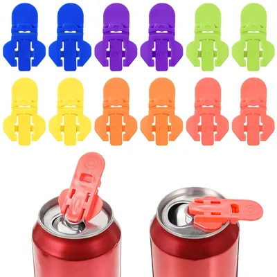 Dosenverschluss 12er-Set, 6 Farben, wiederverwendbar, PP