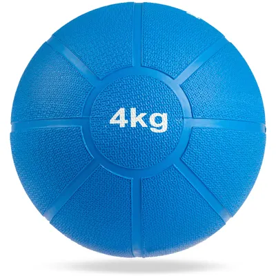 Produktbild von Matchu Sports Medizinball 4 kg aus Gummi Ø 21 cm - Gymnastikball - Medicine Ball - Fitnessball - Gewichtsball - Trainingsball