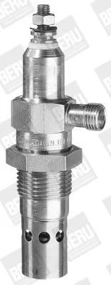A close-up studio shot of a metal diesel glow plug.
