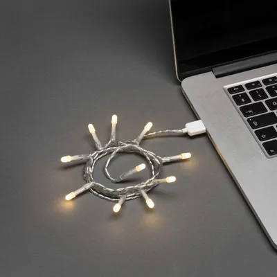 Produktbild von Konstsmide Weihnachtsbeleuchtung LED Lichterkette 10 warmweißeDioden