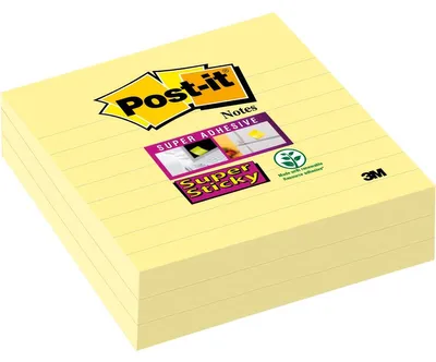 Obrázek produktu pro Samolepicí bločky Post-it Super Sticky Notes, 101 x 101 mm, žluté