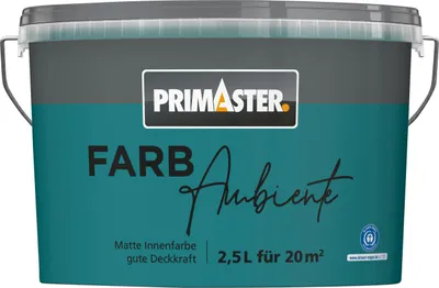 Produktbild von Primaster Farbambiente Wandfarbe matt petrol 2,5 L
