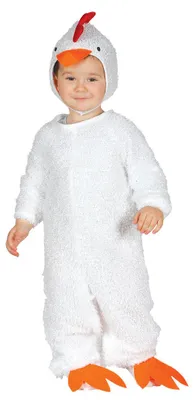 Produktbild von Hühner Kostüm weiß Küken Kostüm für Kinder Babykostüm Tierkostüm, Größe:74/80