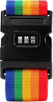 Produktbild von Go Go Gadget – Koffergurt mit Zahlenschloss – 160 cm – 2 Stück – Regenbogen