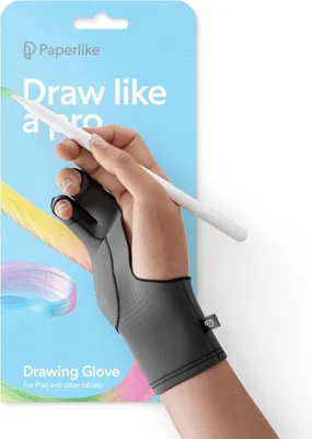 Produktbild von Paperlike Drawing Glove für iPad – Zeichenhandschuh zum Zeichnen auf Tablets (für Rechts- und Linkshänder; Größe S)