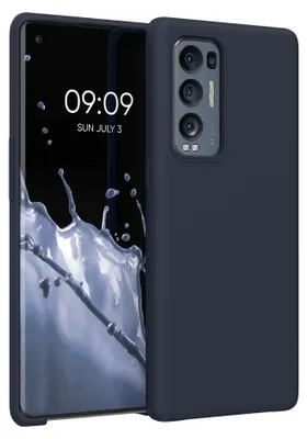 Produktbild von kwmobile Handyhülle für Oppo Find X3 Neo Hülle - Case Silikon - Kabelloses Laden - Schutzhülle Cover in Heidelbeerblau