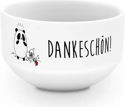 Produktbild von Mr. & Mrs. Panda Schüssel Panda Dankeschön - Weiß - Geschenk, Obstschale, Müslischüssel, schale, reisschale, Müslischale