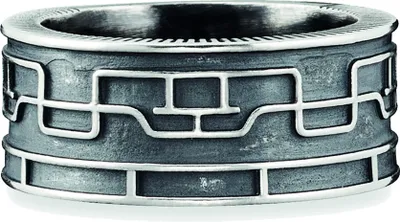Produktbild von cai Ring 925/- Sterling Silber oxidiert Linien Japan