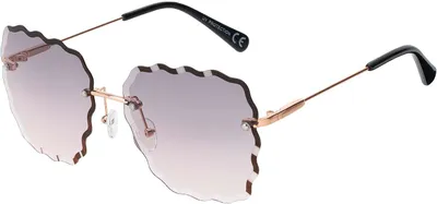 Produktbild von Damen Sonnenbrille Eckige Form 80er Modern Urlaub Sommer Strand 30563 Violett-Rose