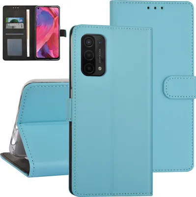 Immagine prodotto di Oppo A74 5G & Oppo A54 5G Custodia a libro - Portacarte - Chiusura magnetica - Blu chiaro