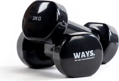 Produktbild von WAYS. Hanteln- 2 x 3 KG - Vinyl - Schwarz