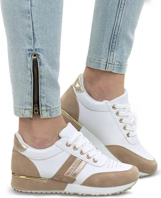 Produktbild von Damen Sportschuhe Freizeit Schuhe Turnschuhe Komfortabel Sneaker Corse Braun Gr.39