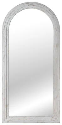 Produktbild von Standspiegel aus MDF-Holz in antikem Weiß, 80 x 3 x 171 cm