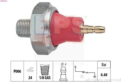Produktbild von EPS 1.800.015 Öldruckschalter Öldrucksensor für OPEL Corsa C Schrägheck (X01) Meriva A (X03) Astra H Caravan (A04) Astra H Schrägheck (A04) Astra G CC