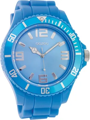 Image de Montre Oozoo bleue silicone Timepieces Femmes Montre à quartz analogique UOC4655A