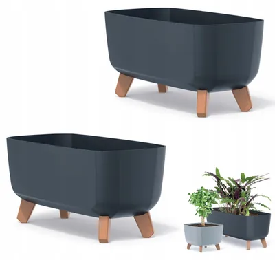 Produktbild von DIKEL GRACIA CASE DGCL400 Anthrazit Blumenkübel auf Füßen