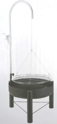 Imagen del producto de Silecomplaza: Parrilla trípode robusta, parrilla giratoria para carbón, brasero, altura ajustable
