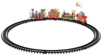 Immagine prodotto di The Starlight Express - Trenino Villaggio Natalizio a Batteria con Binario e Renna in Movimento