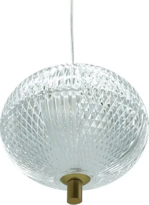 Zdjęcie produktu dla Lampa wisząca LED Amerilla złoto-przezroczysta 15W Neutralna biel 1500lm akryl wym:120x15x15cm IP20 IdeaLED