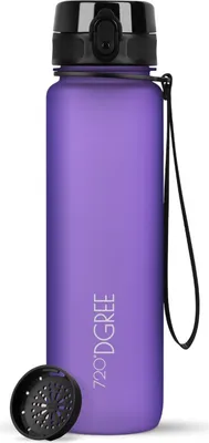 Produktbild von uberBottle softTouch Trinkflasche mit Sieb 1000ml / Ultra Violet/ 720DGREE