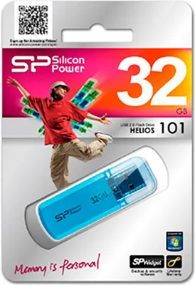 Image de Silicon Power Helios 101 Clé USB 32 GB USB Type-A 2.0 Bleu