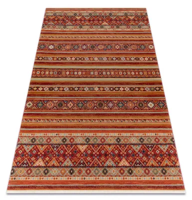 Image de Tapis en laine KESHAN franges, oriental 7685/53578 terre cuite orange 300x380 cm