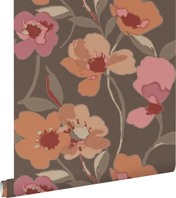 Produktbild von ESTAhome Tapete Blumen Terrakotta und Altrosa 50 x 900 cm