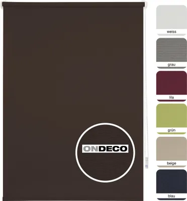 Produktbild von Tageslichtrollo Klemmträger ohne Bohren Farbe: Braun, Größe: 100x160 cm