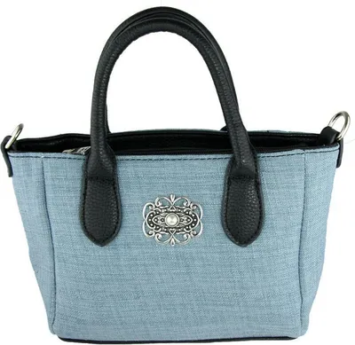 Produktbild von Handtasche "Katrina" mit Metallapplikation | Hellblau
