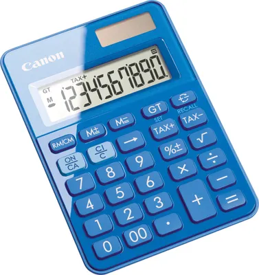 Produktbild von Canon Taschenrechner LS-100 KBBL Blau, 10 Stellen, Solar/Batterie
