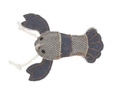 Image de Barry King Homard en matériau résistant - Jouet pour chats, Gris-Bleu, 12 x 11 cm