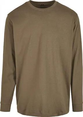 Produktbild von Build Your Brand BY091 | Herren Longsleeve Tee with cuffrib - Farbe: Olive - Größe: S