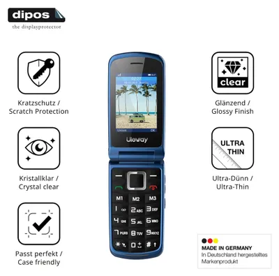 Immagine prodotto di 4x Pellicola Protettiva per Ufferson G380D Protezione Schermo Claro Display dipos