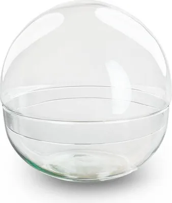 Obrázek produktu pro Zahrada z láhve - Kopulovité terárium z láhve - uzavřené kopulovité terárium z recyklovaného skla - Ø28cm - ↑28cm - čiré sklo - květináč pro kutily