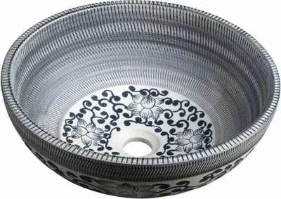 Produktbild von Sapho PRIORI Keramik-Waschtisch Ø 41 cm, blau mit Muster