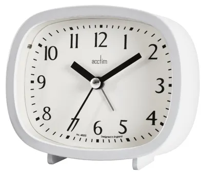Analoger Wecker mit Beleuchtung, rund, 9,8 x 8,7 x 3,81 cm