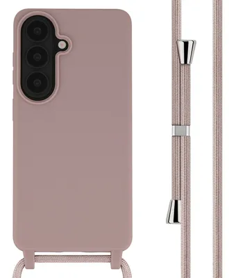 Imagen del producto de Funda de Silicona con Cuerda para Samsung Galaxy S26 Plus - Sand Pink