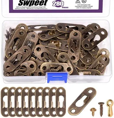 Produktbild von Metallischer Einbauschraubenschlüsselhalter 45 x 16 mm, einstückig, für Spiegel, mit 80 Schrauben