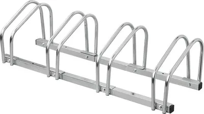 Produktbild von Fahrradständer für 4 Fahrräder, Wand- und Bodenmontage, aus verzinktem Stahl